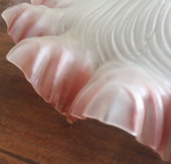 Colorized molded glass lampshade - 50s