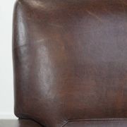 Beautiful Characterful Sheep Leather Armchair with a Deep Colour