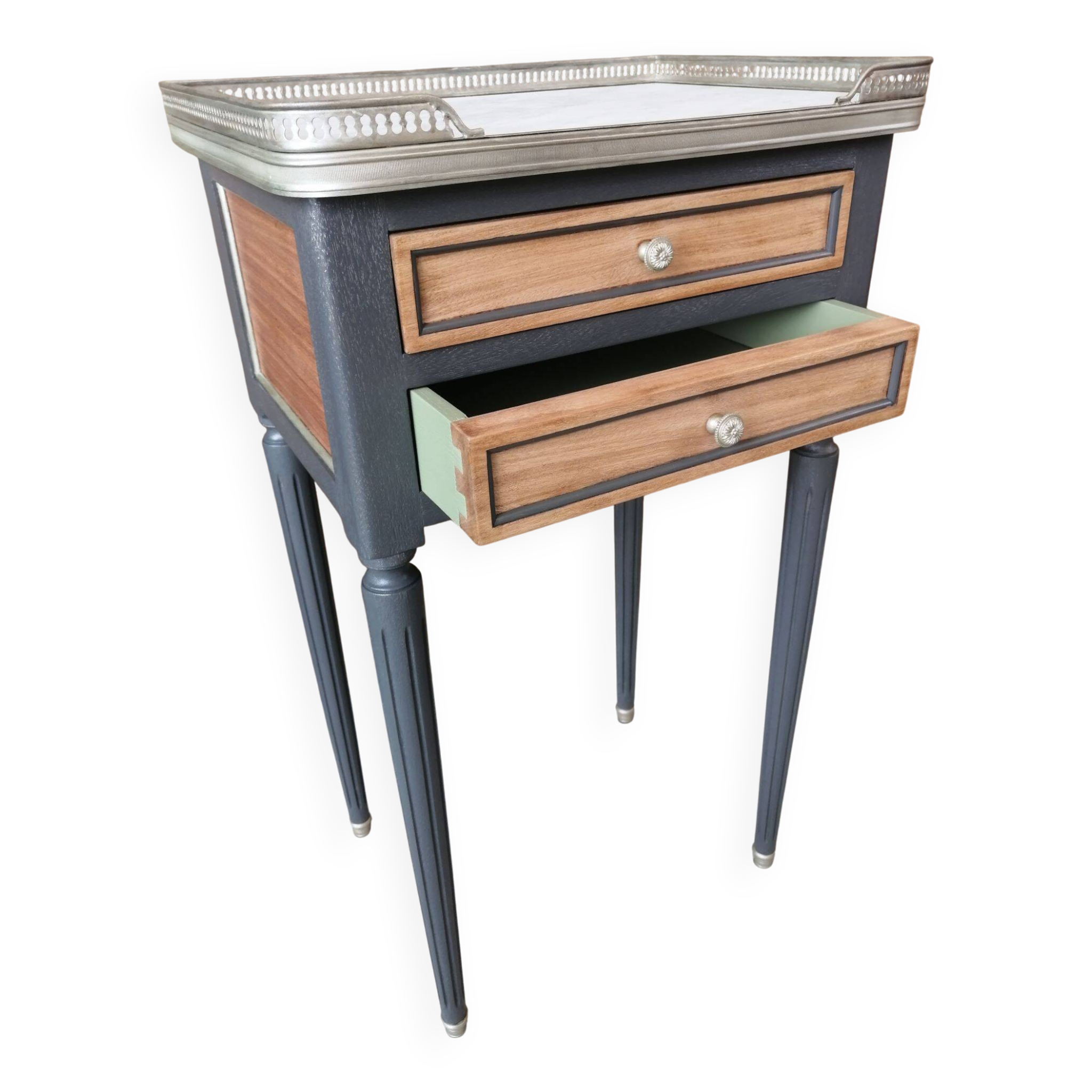 Antique Louis XVI style bedside table