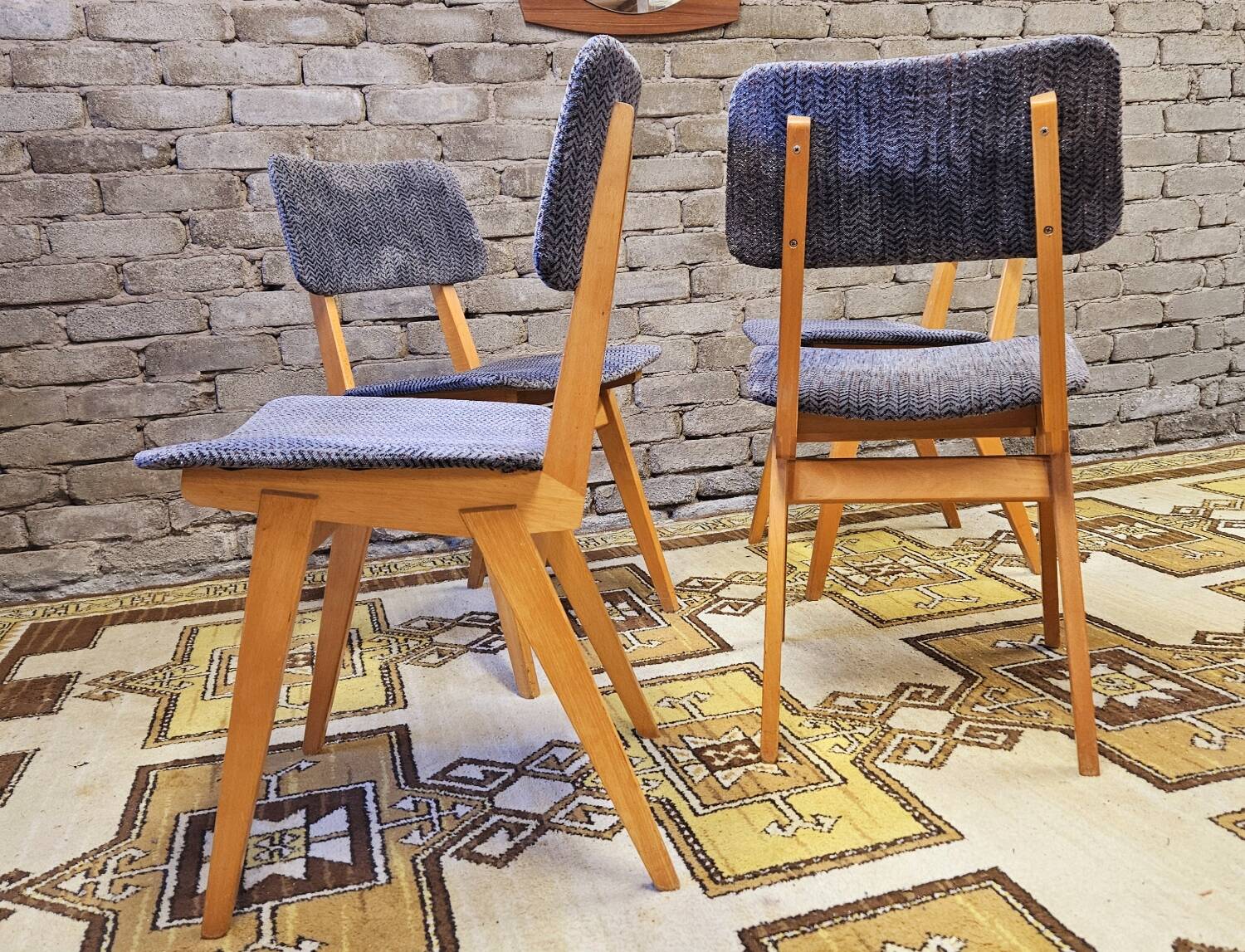 Set of 4 vintage 1960s Scandinavian chairs
