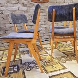 Set of 4 vintage 1960s Scandinavian chairs