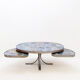 Oval coffee table by Georges Pelletier for La Roue Vallauris - France, 1970