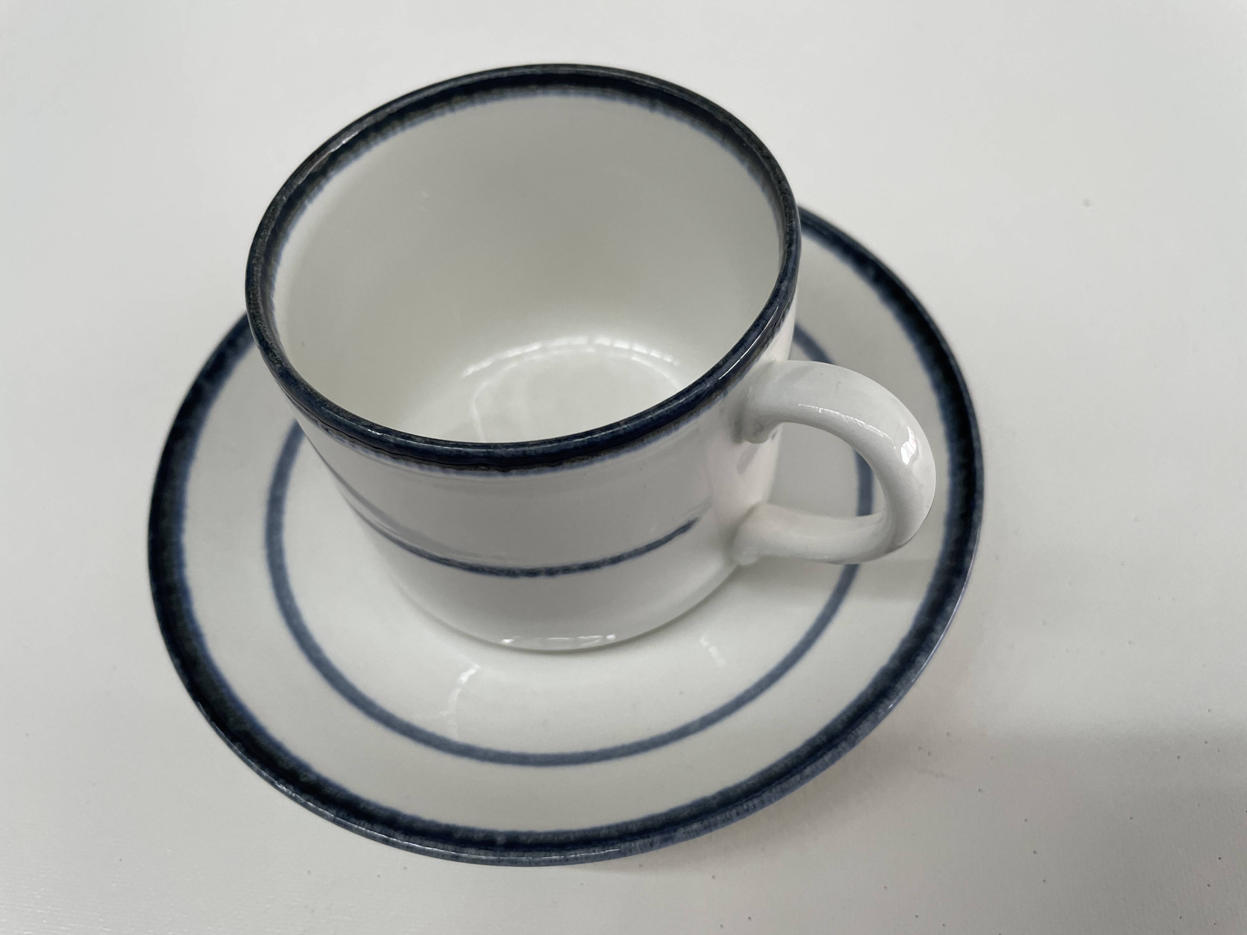 set of 7 coffee cups + saucers - vintage Rörstrand - Scandinavian design