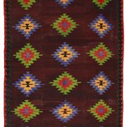 Turkish Kilim Yuruk Vintage 175x315 cm Geometric Red Green Purple