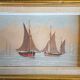 Tableau HSP "Marine aux voiliers" signée + cadre vers 1950