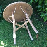 Rattan side table