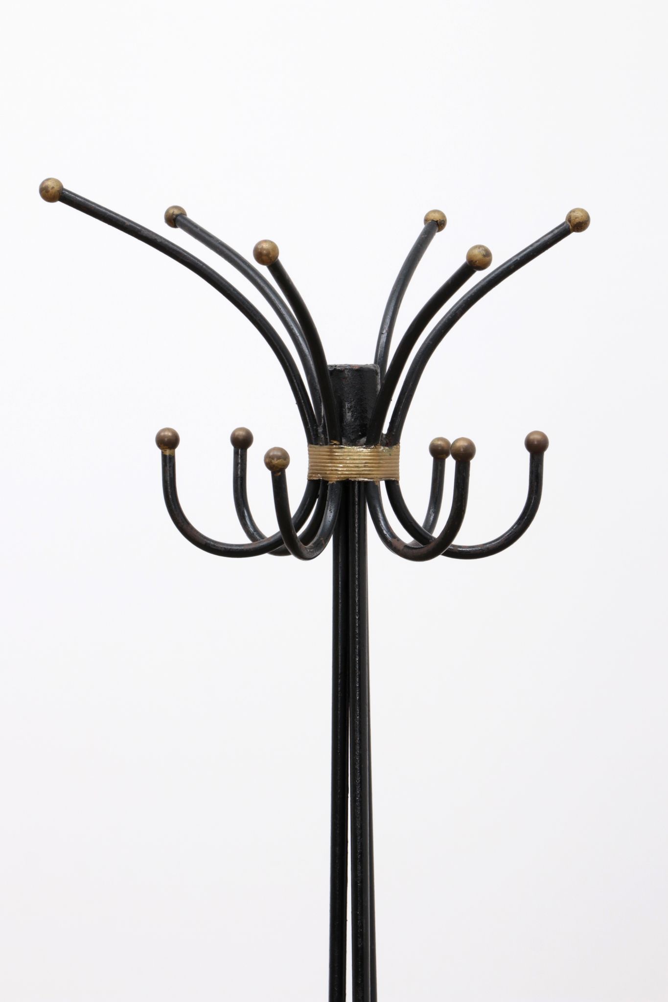 French Hand-forged iron coat rack design by Jean Royere, 1960