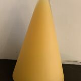 Lampe en verre cône jaune SCE France 1980