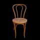 Bistro chair Horgen Glaris in curved wood and caning, Switzerland, circa 1900.