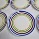 Six dessert plates in Gien earthenware, 19 cm