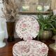 Set of 5 flat plates johnson brother pink chintz