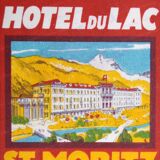 Plateau Christofle en métal argenté, années 1930, Grand Hôtel du Lac St. Moritz