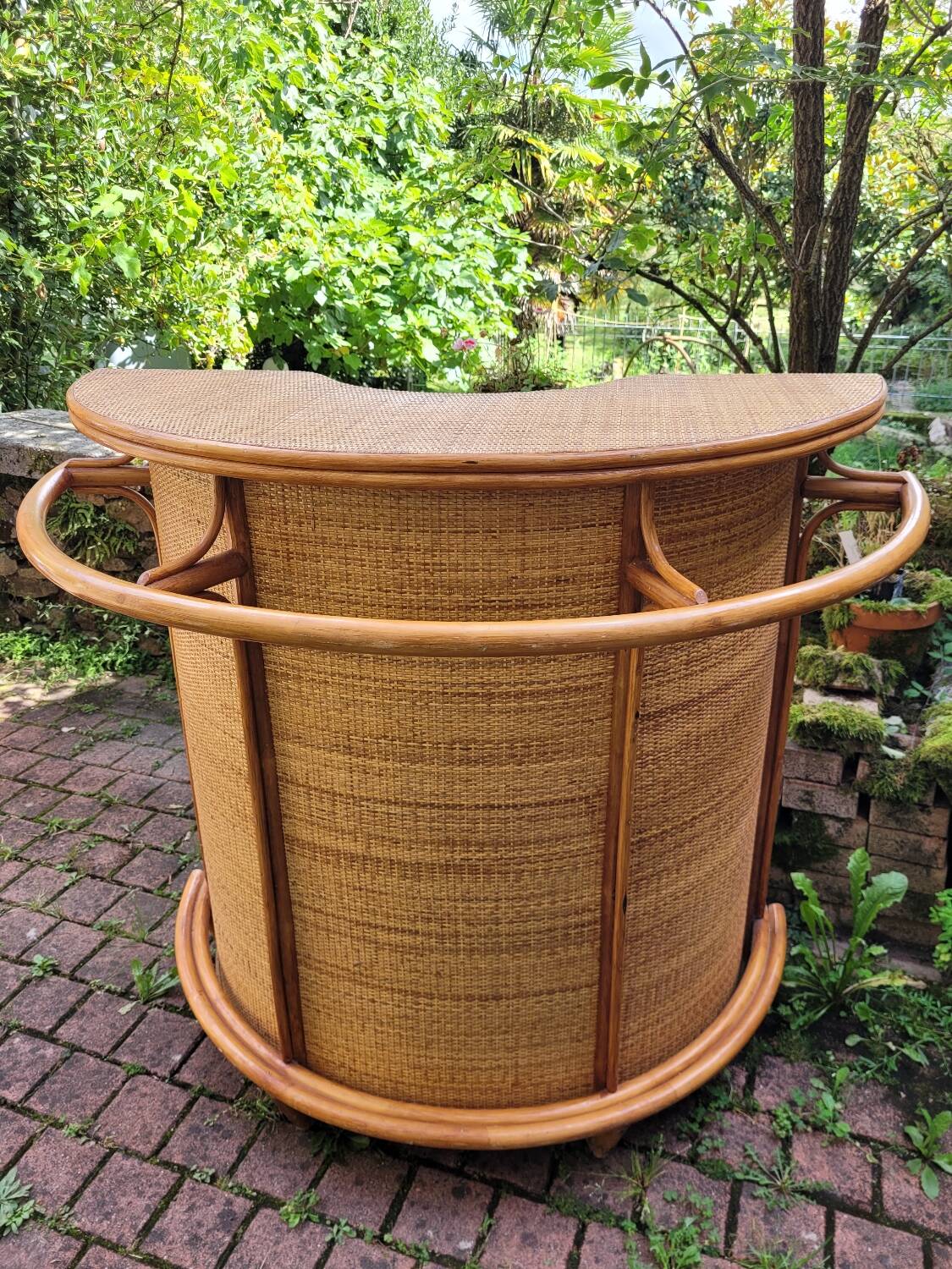 70's rattan bar