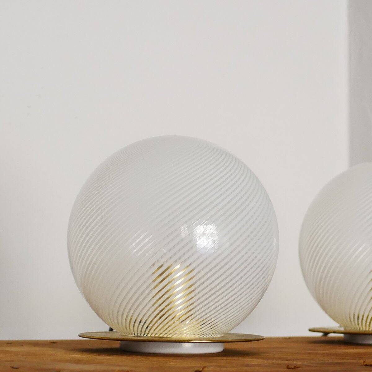 Lampes de table en verre de Murano par Ornella Noorda pour Venini, années 70