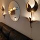 Paire d'appliques fleurs en laiton