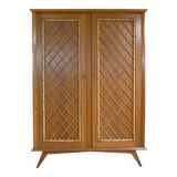 armoire en rotin pieds compas