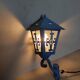 Old wall lamp vintage lantern hall and outdoor patina blue pastel