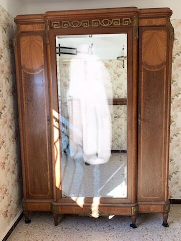 Art deco inlaid and bronze 3-door wardrobe circa 1920