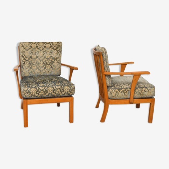Paire de fauteuils à barreaux 1960