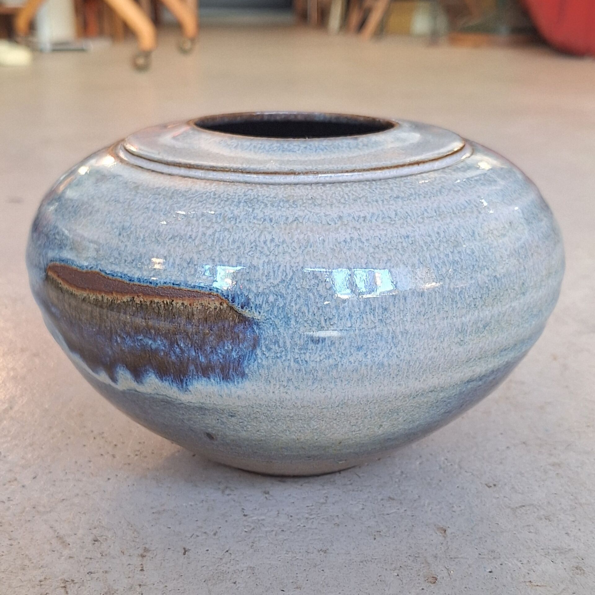 Glazed ceramic vase by Nadia and Alain Pinel