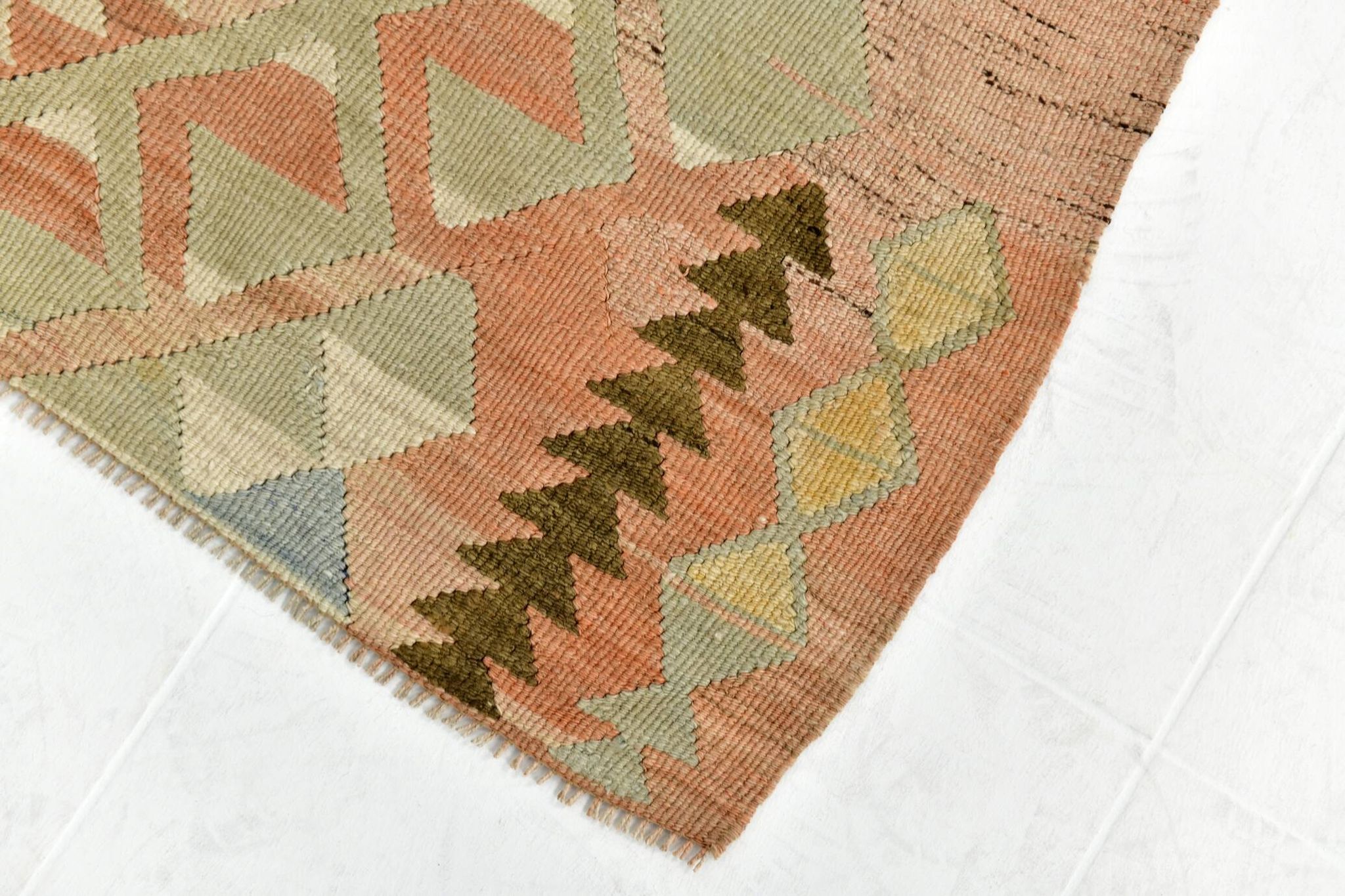 5x7 Brown & Red Turkish Vintage Kilim Rug 148x223Cm SK 35162