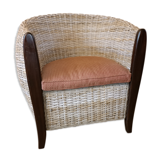 Rattan armchair modern design