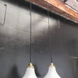 Opaline pendant lights