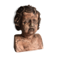 Bust old child in plaster stamped l.j.c.