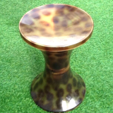 1970s Stool Tam Tam Transparent Leopard print (designer Henry Massonnet)