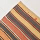 4x7 Kilim Terracotta Red & Orange Striped Turkish Vintage Kilim Rug