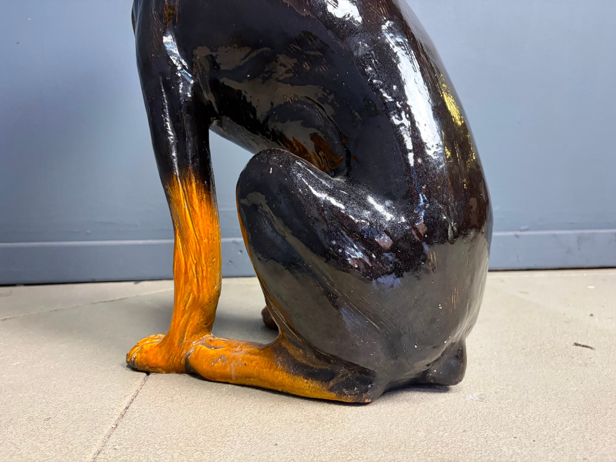 Vintage ceramic sculpture of a Doberman, 1960s