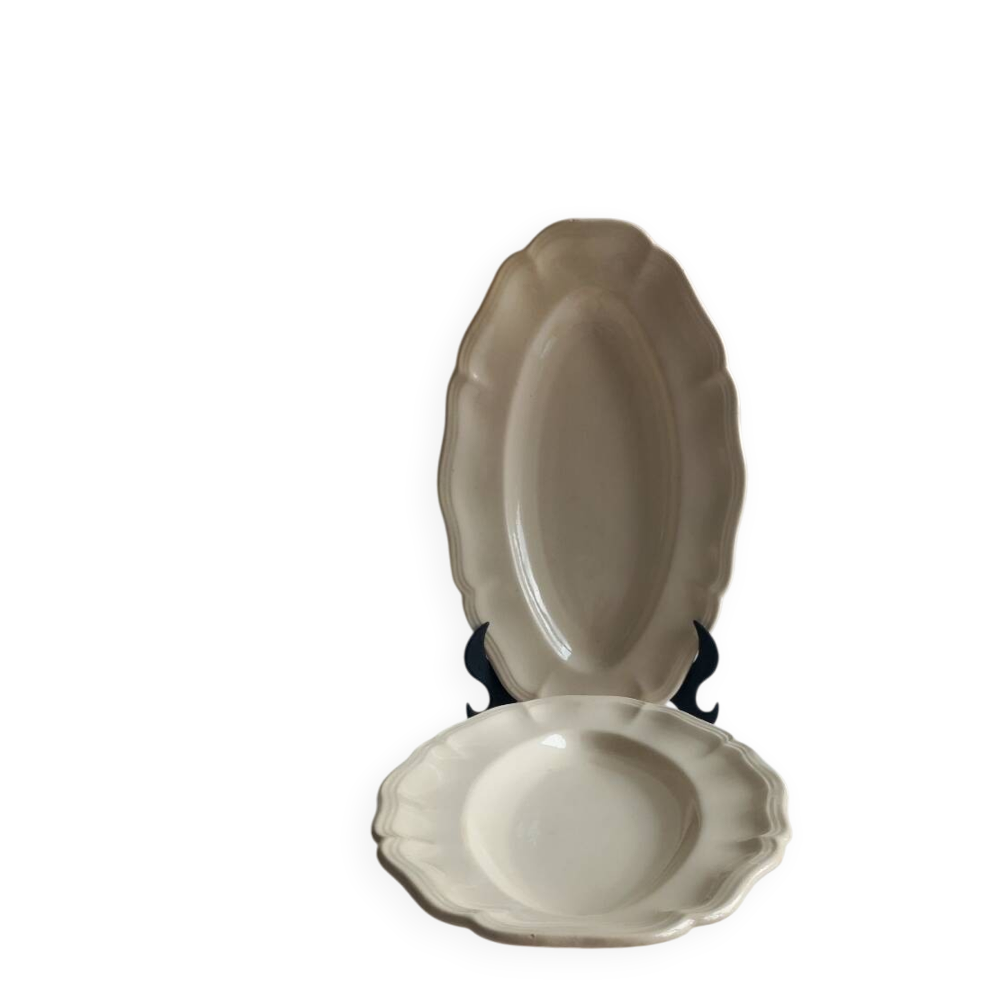 Sarreguemines ivory raviers