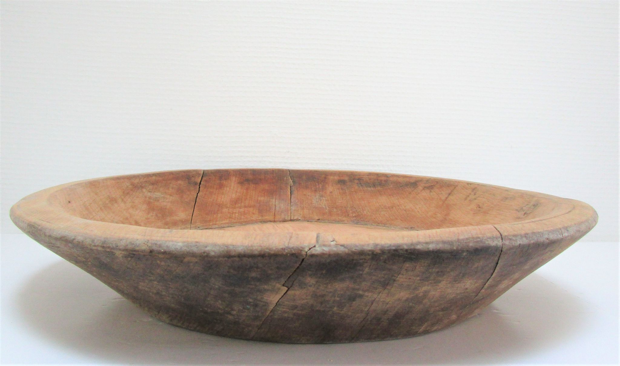 Plat bois massif patiné art populaire vintage