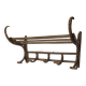 Old curved wooden coat rack