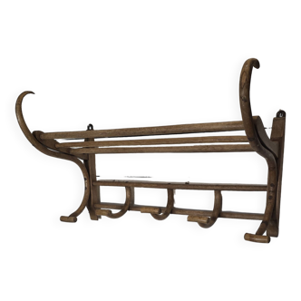 Old curved wooden coat rack