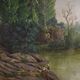 Spanish landscape painting signed C. Coll 1883