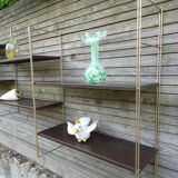 Modular metal string wall shelf