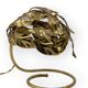 Hollywood regency set of 2 brass leaves table lamps, Bottega Gadda Italy, 1970s