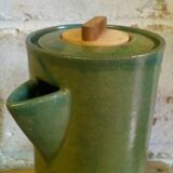 Green emailed sandstone teapot