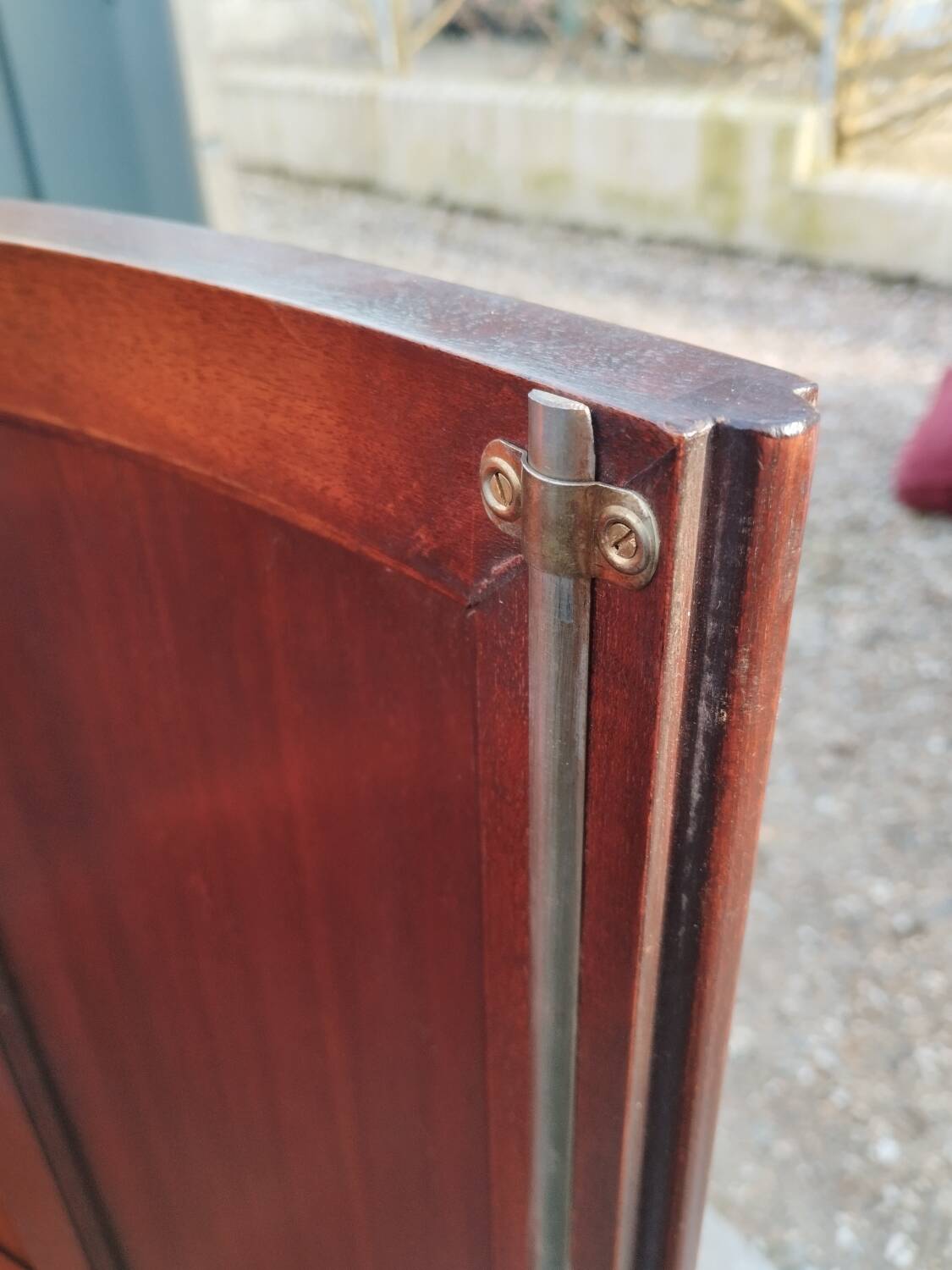 Antique Louis XVI style corner unit with marble top