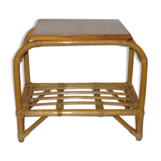 Rattan bedside table from the 1950s