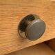 Solid oak compass feet bedside table 1950
