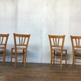 Series of 8 wooden chairs bistro brasserie Lutherma
