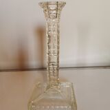 Paire de bougeoirs anciens en verre