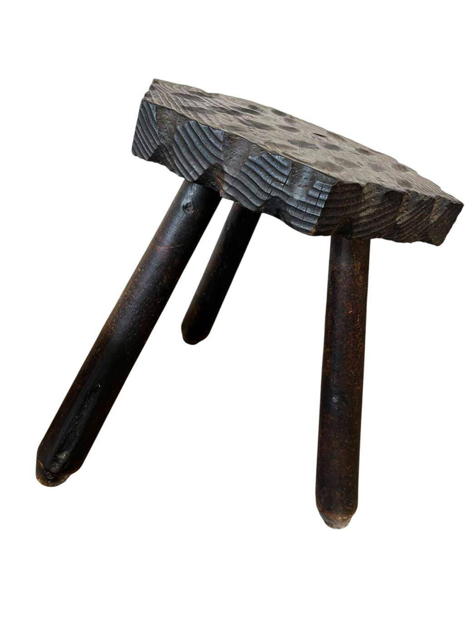 Table d'appoint/piédestal vintage en bois pour plantes