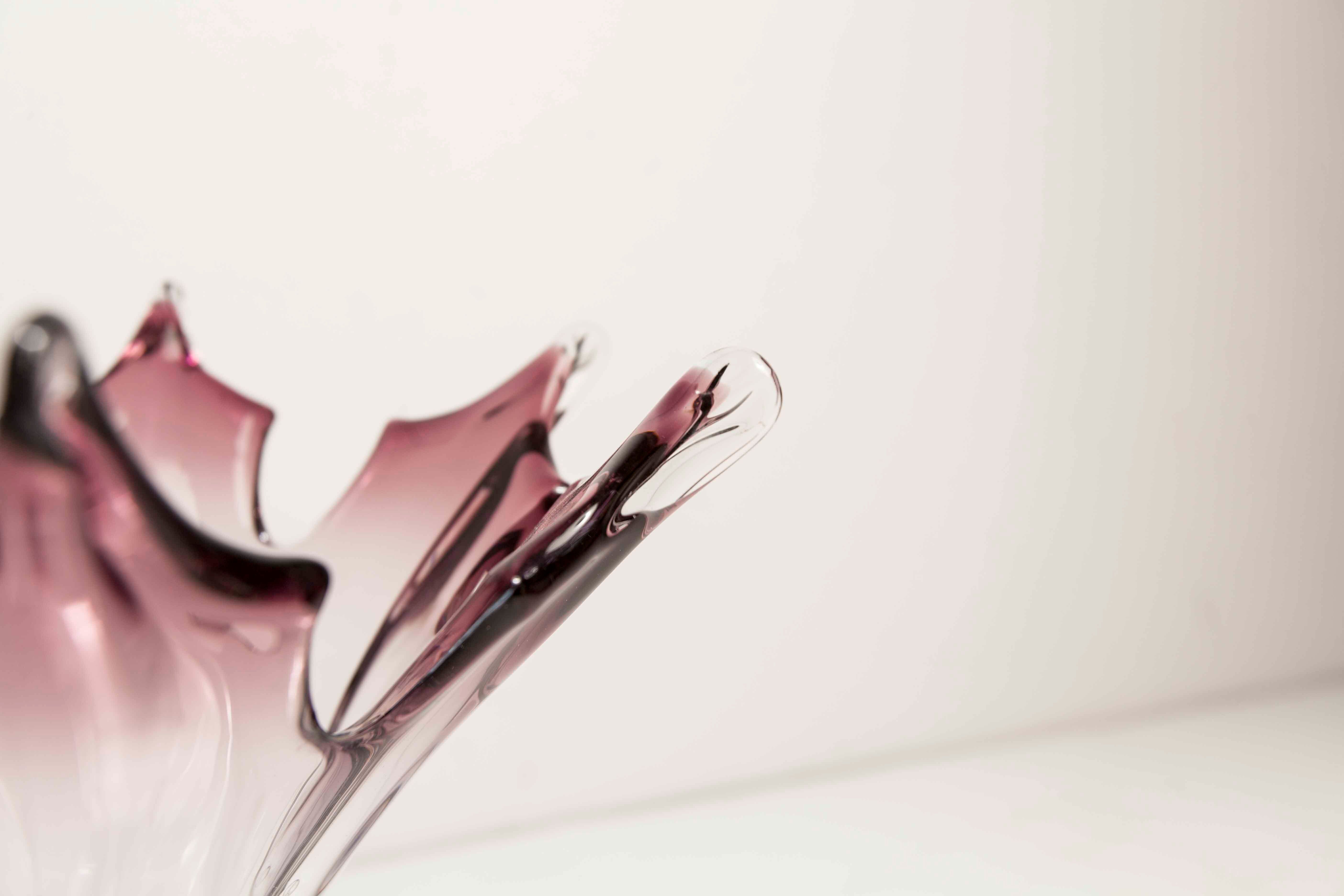 Vase in Murano glass by Fratelli Toso H 27.5cm