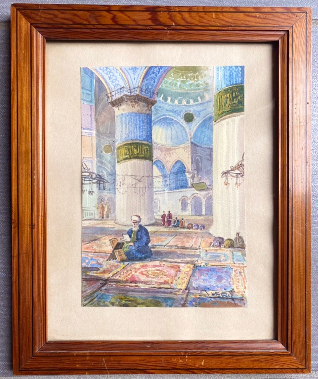 Old painting, orientalist school, signed Sheriff, early XX century