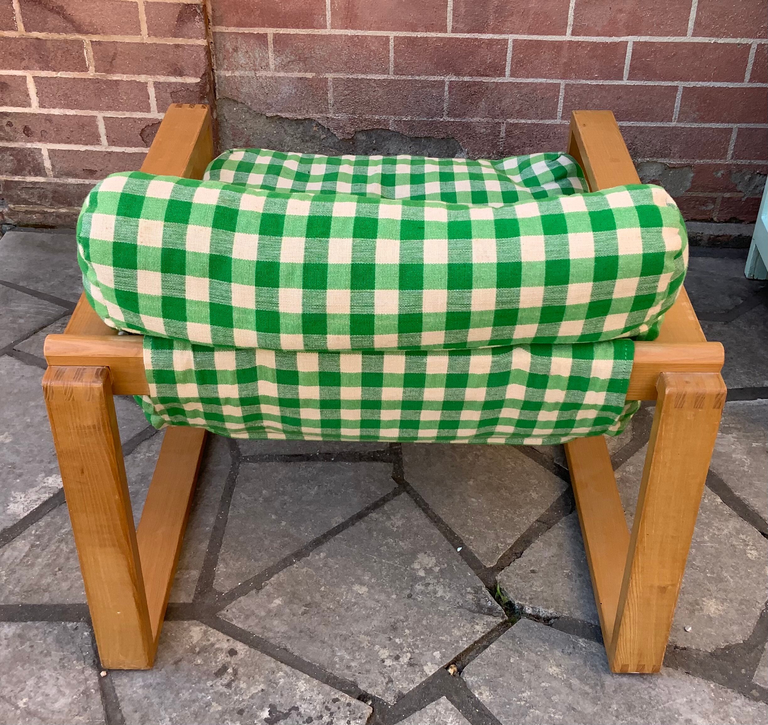 Vintage pine armchair