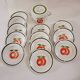 Moulins des loups plate and dish, apple pattern
