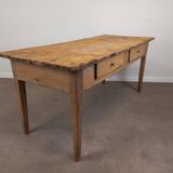 Rustic farmhouse table with drawers